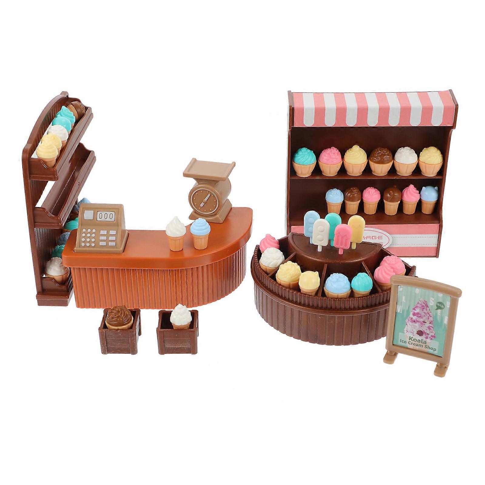 Creative Plastic Ice Cream Decorations for Doll House Suite and Home Scene Assorted Color