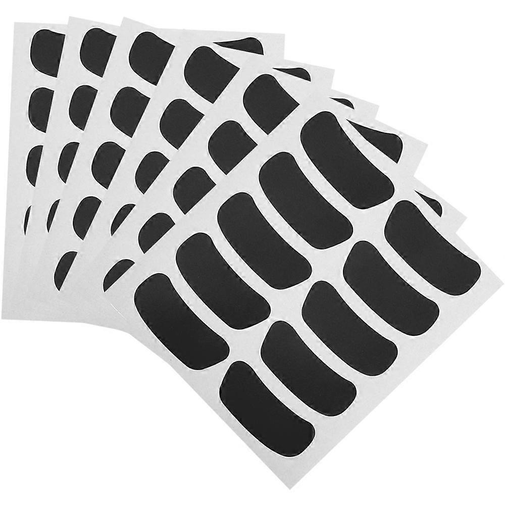 Black Oval Face Stickers For Football Fans Ideal For Sports Matches Size 4.5X2Cm 14 Sheets