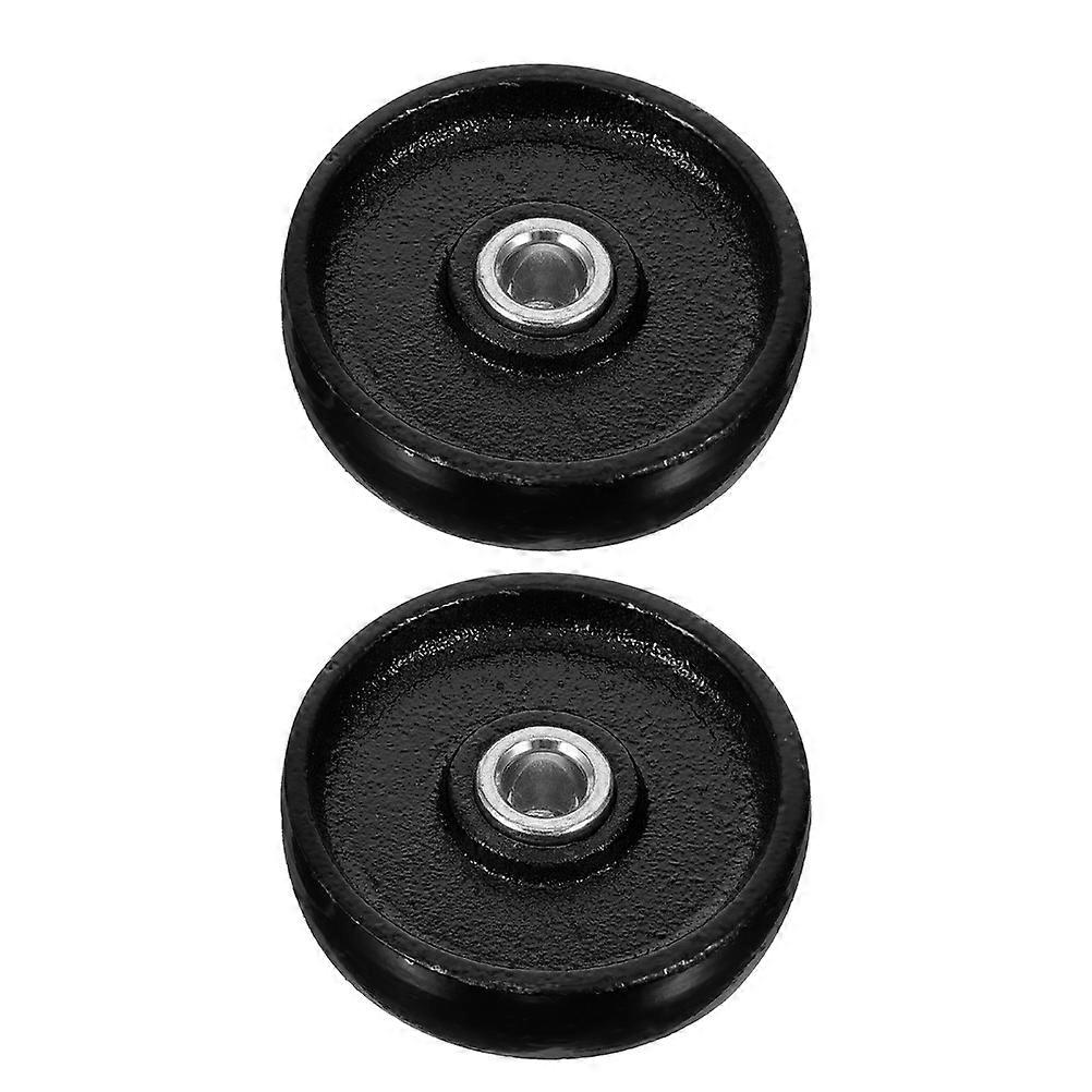 2pcs Heavy Duty Jack Front Replacement Wheels for Hydraulic Caster Stability Upgrade Easy Installation