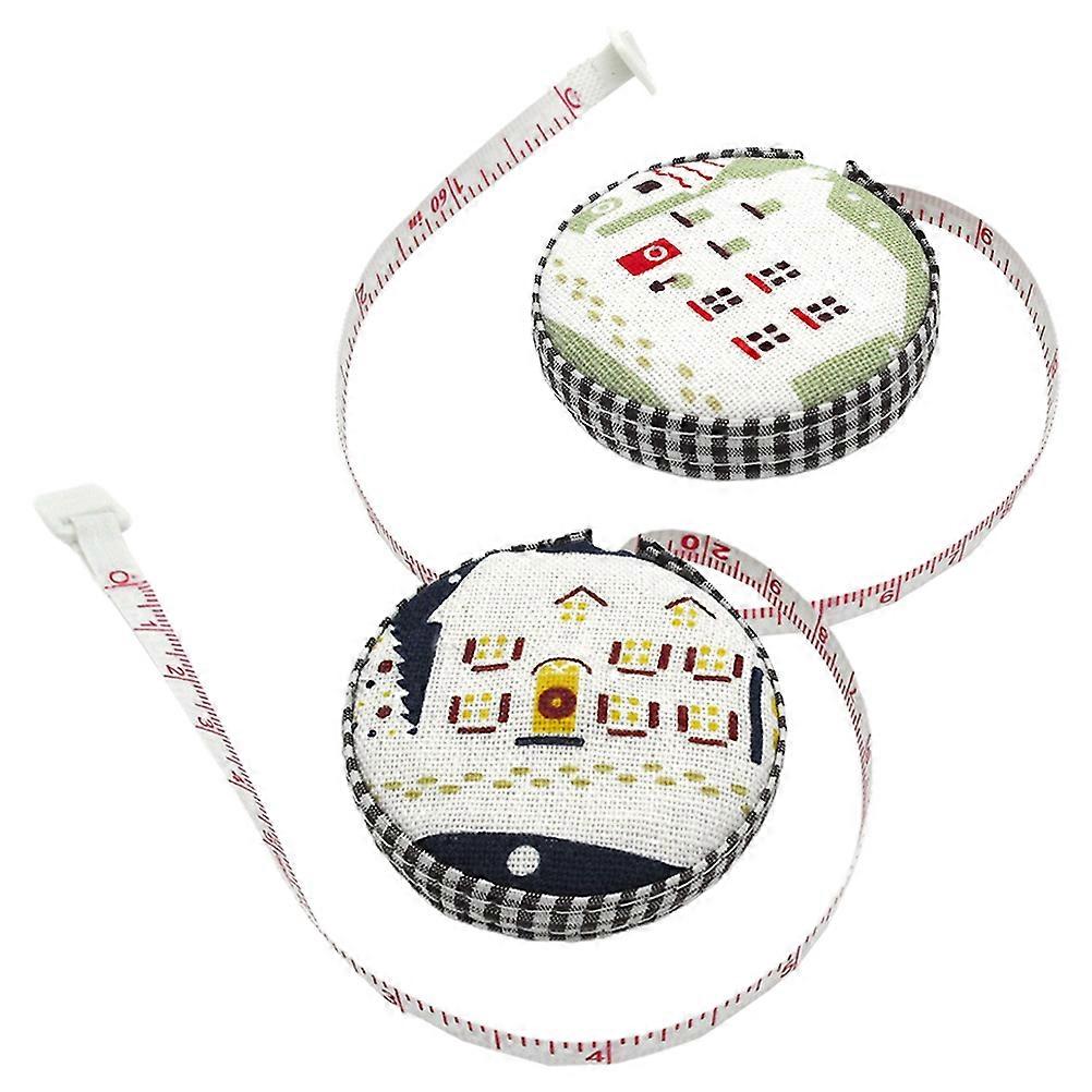 Tape Measure Sewing 2Pcs Suitable For DIY Clothing Measuring Curved Surfaces Assorted Color Portable Size