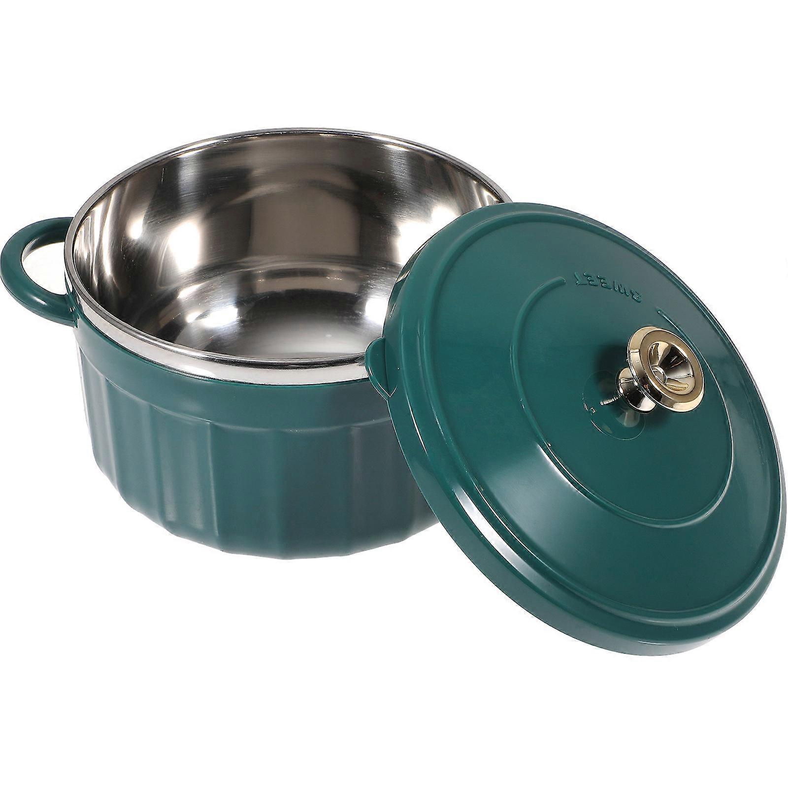Serving Bowl 1Pcs Round Instant Noodle Bowl Blue Crafted From PP And Stainless Steel