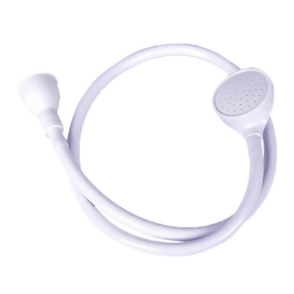 White Plastic Sink Spray Shower Hose for Home Use Ideal for Shampooing Puppy Baths and Cleaning 78 inches