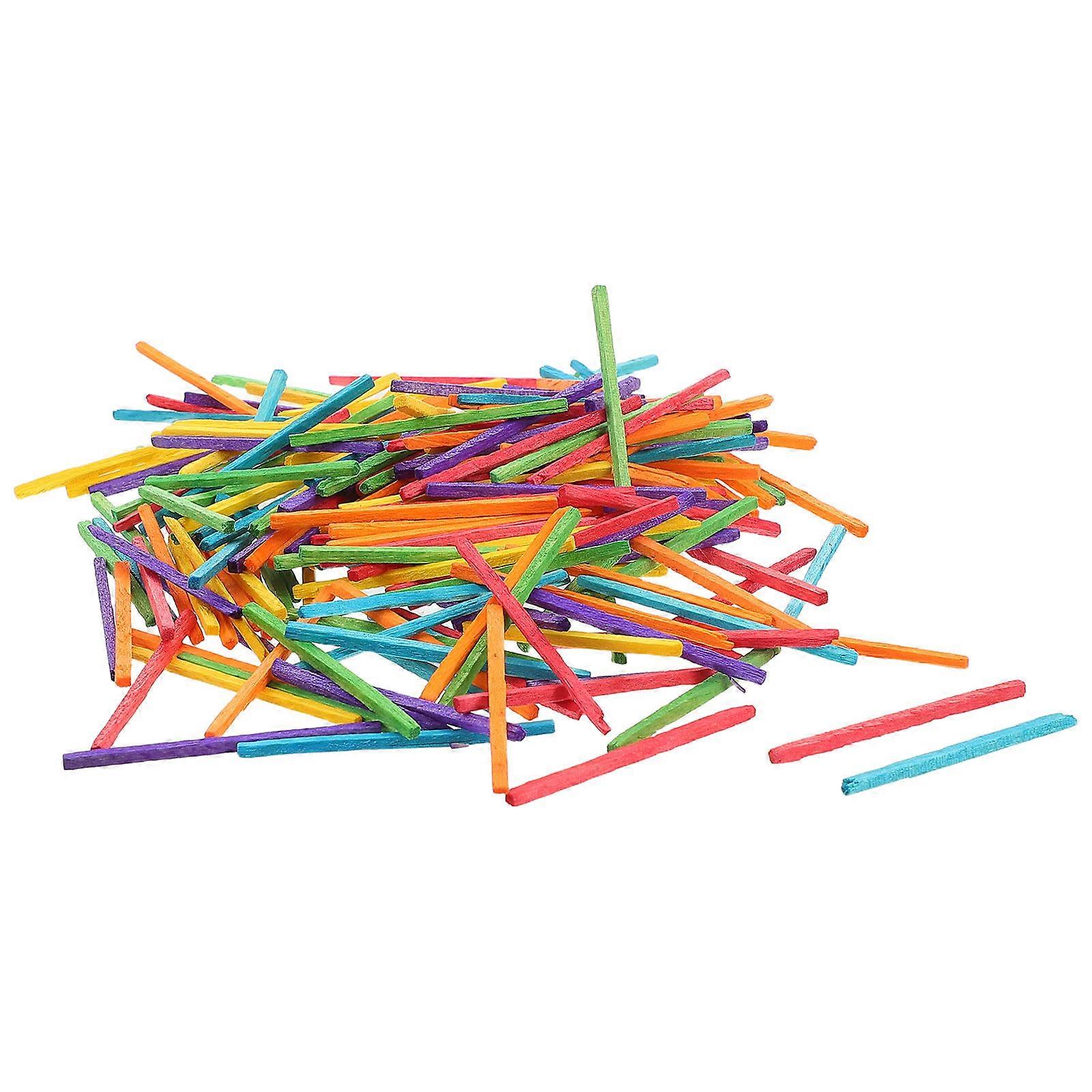 Colorful Wooden Sticks For Model Building And Educational Tool Math Learning Material 50*2*2mm 1 Pack