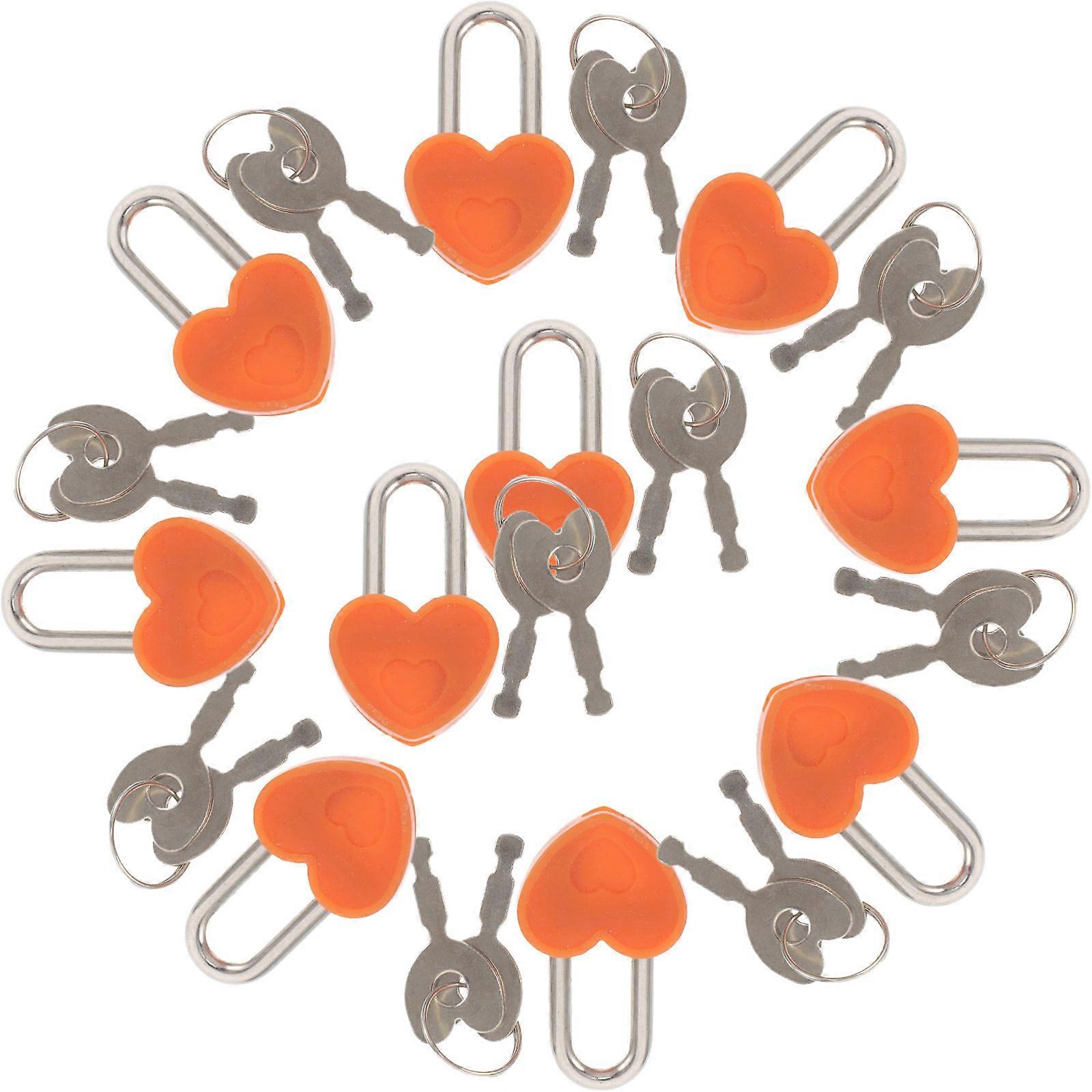 Mini Heart Shaped Padlocks with Keys Childsafe Decorative Locks for Treasure Boxes, Jewelry Cases, Suitcases & Handbags Halloween Themed Chest