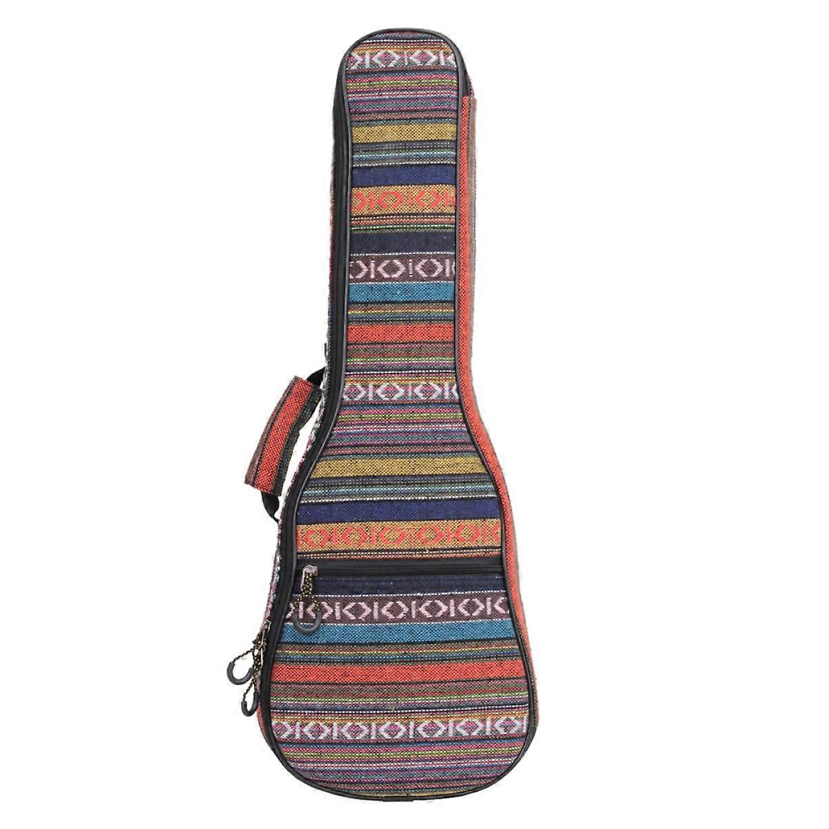 Ukulele Bag Backpack Style Polyester, Soft Carry Case, Vintage Chic Design, For Ukulele And Mini Guitar