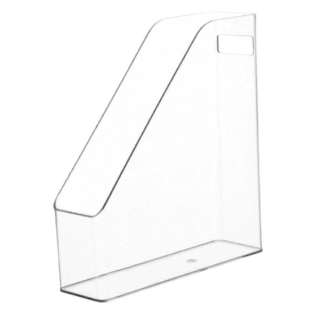 Acrylic Document Organizer Box Transparent Desktop File Holder Space-Saving for Office Supplies