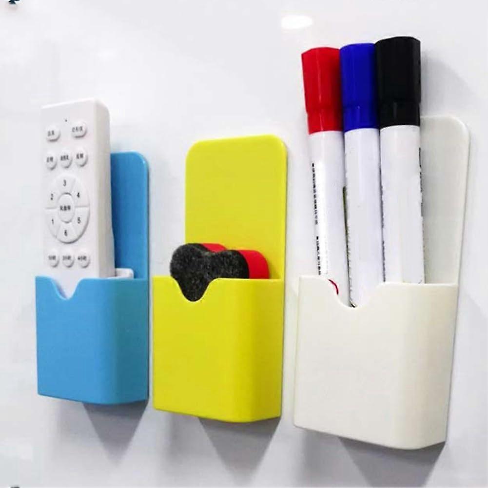 Store your writing instruments efficiently with this magnetic plastic pen holder and pencil cup (yellow).