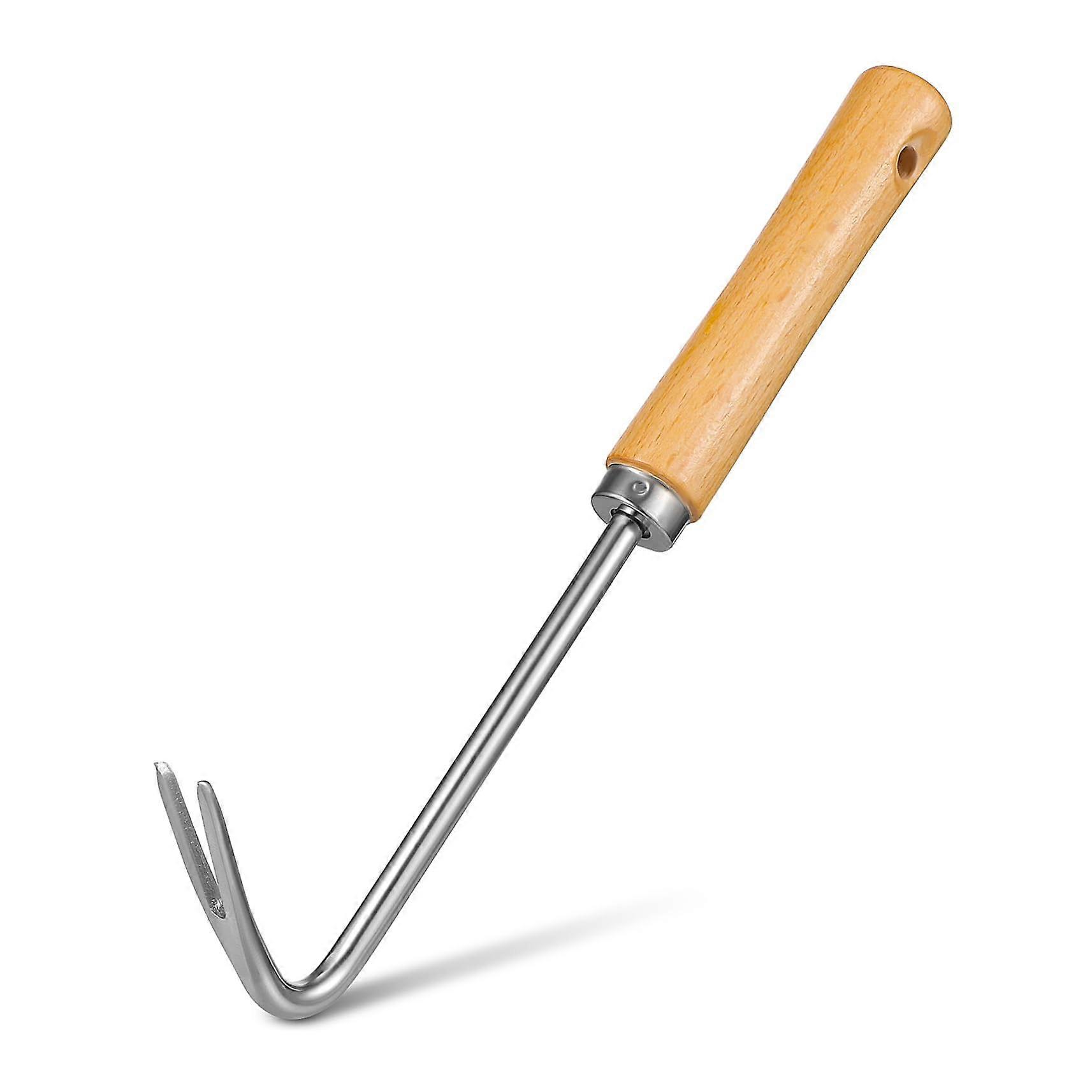 Hand-Unkrautstecher für Garten – Ergonomisches Unkrautziehwerkzeug mit Holzgriff und Robustem Design zur Unkrautentfernung
