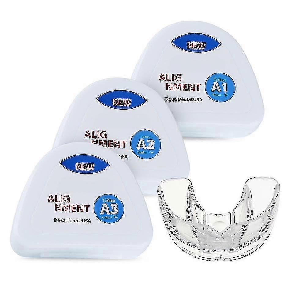 3pcs/set גשרים דנטליים עבור מחליק שיניים מכשיר אורתודונטי מזויף סיליקון פלטה מאמן עבור יישור השיניים 3 שלבים