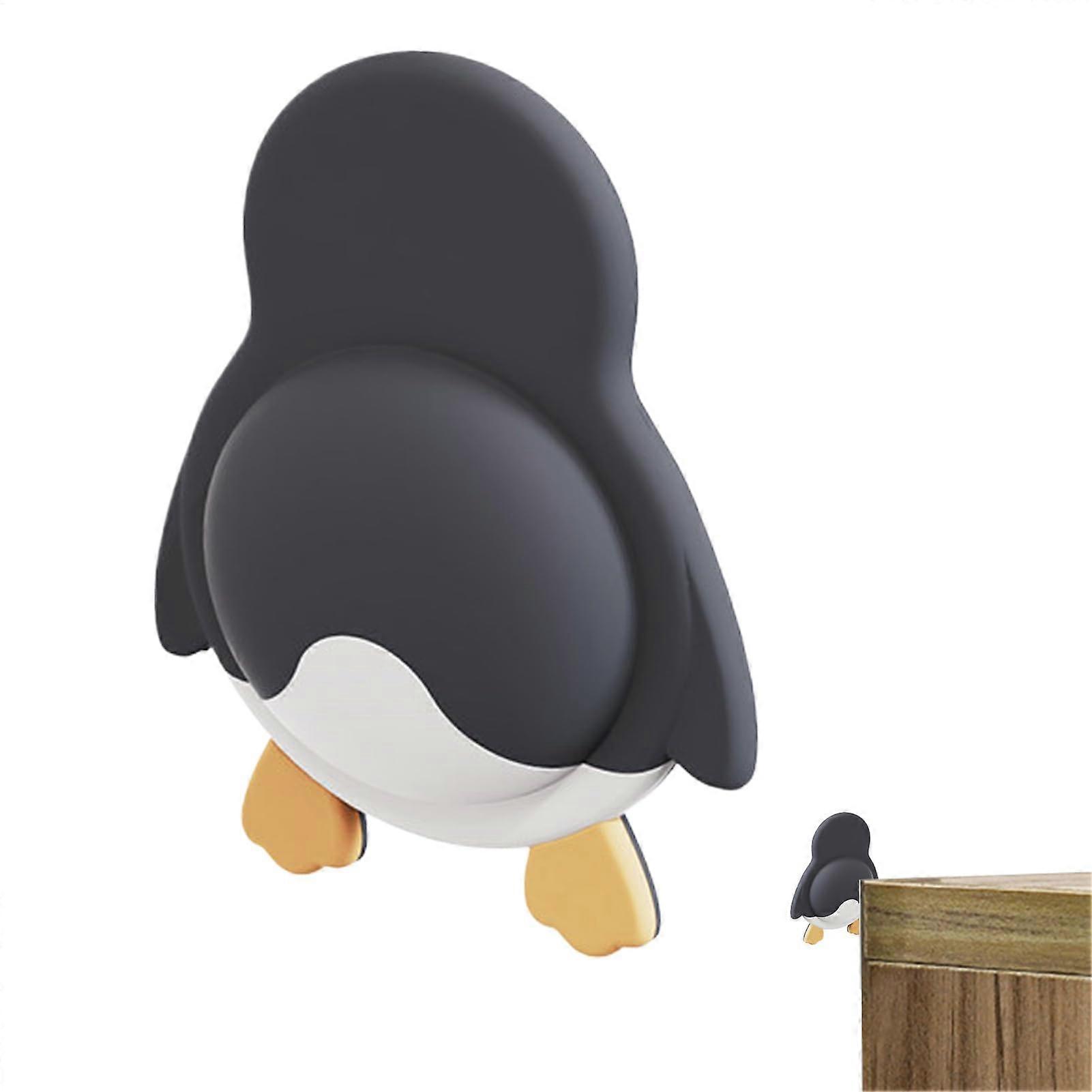 Door Stop Wall Protector - Rubber Wall Shield for Door Knob with Cartoon Animal Design, Quiet Soft Material, Size B