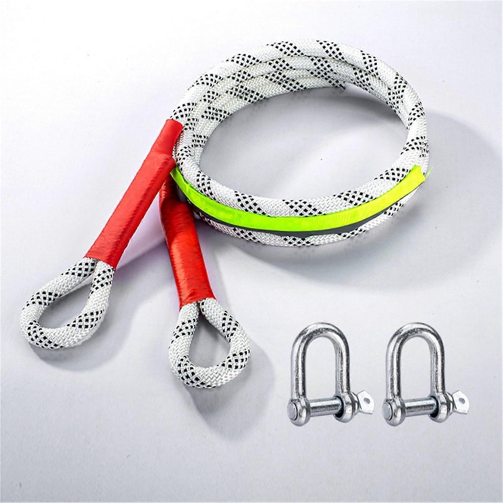 3 Meter 3T 20mm Auto Tow Rope with U-Hook and Reflector Tape for Off-Road Vehicles, Durable and Wear-Resistant Tow Strap