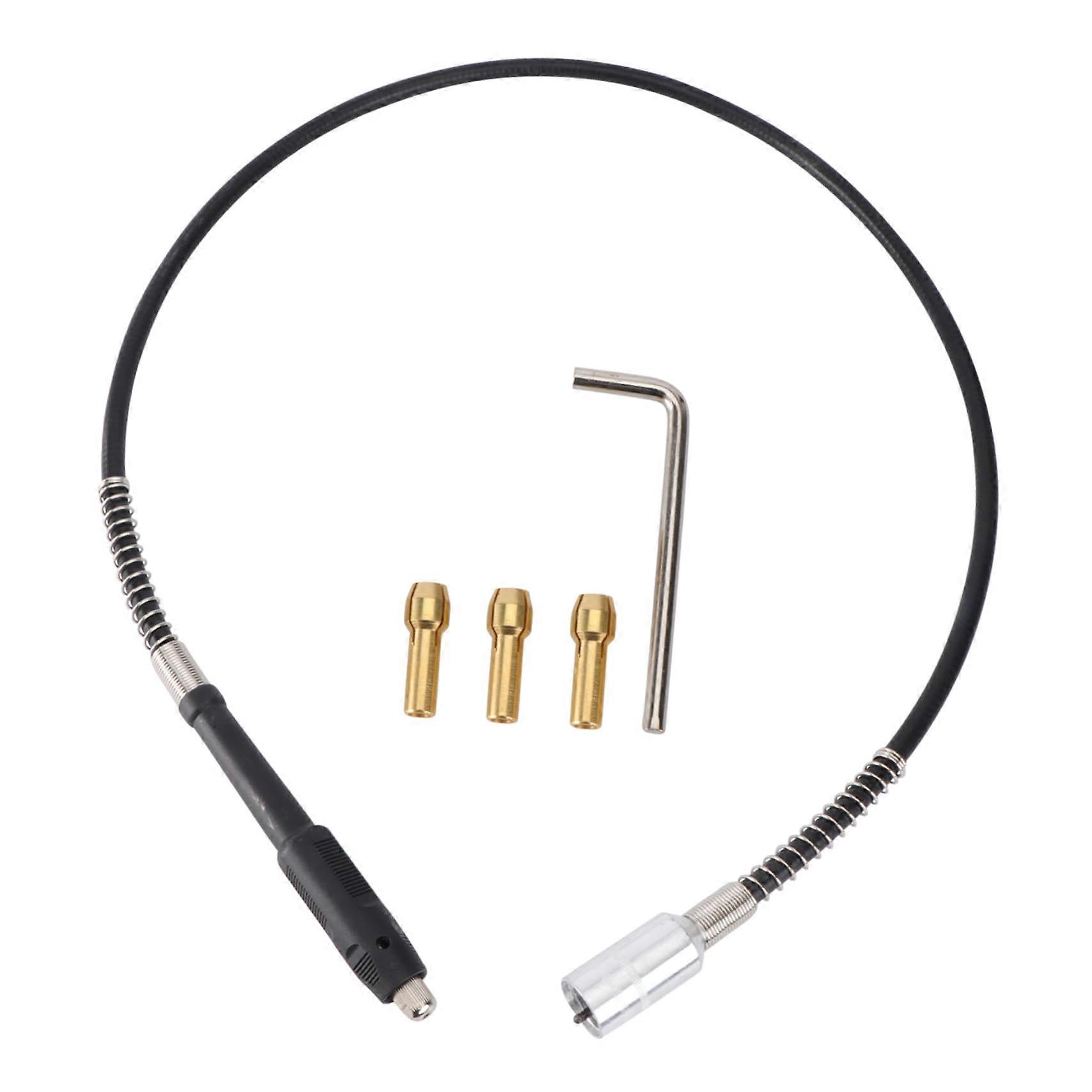 Flexible Drill Extension Shaft Adapter Set for Tight Spaces, Black, Compatible with Standard Drill Models