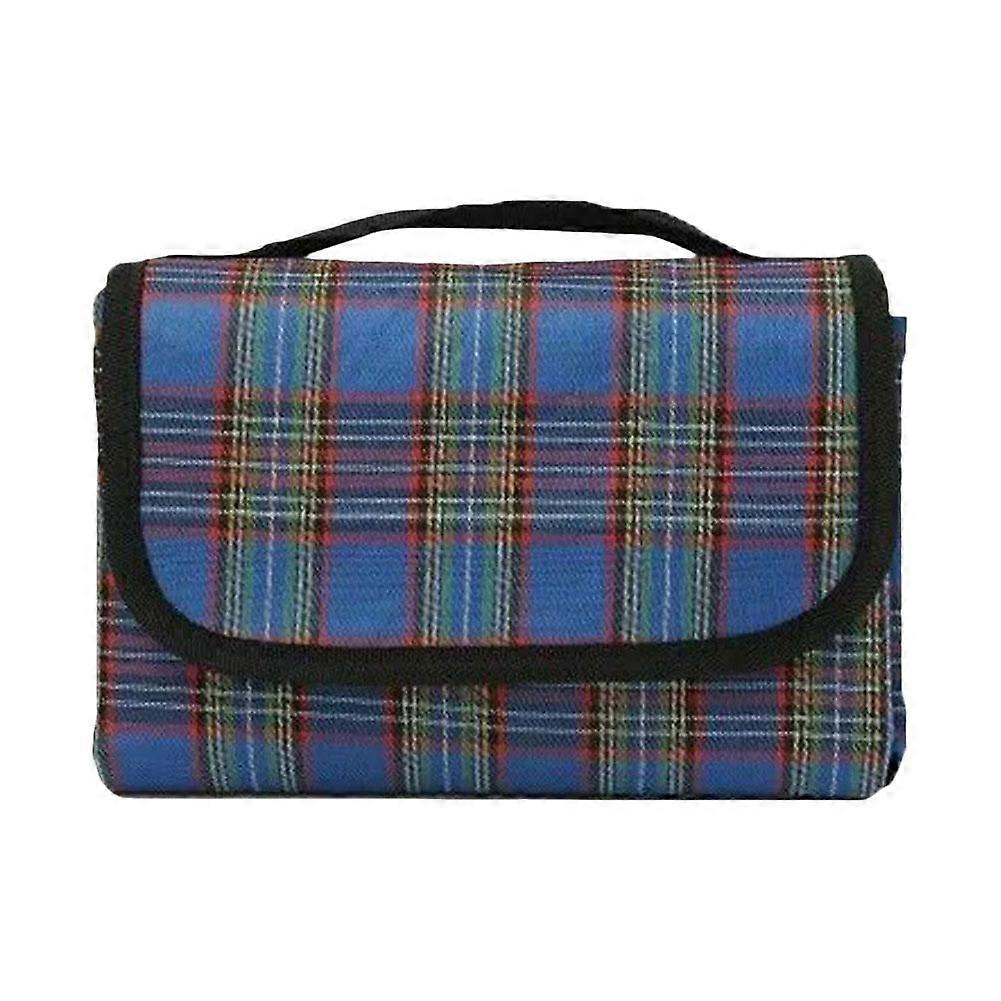 Vandtæt picnicmåtte stor 200x150cm bærbar foldbar mulepose design lyst ternet udendørs strandmåtte maskinvaskbar polyester