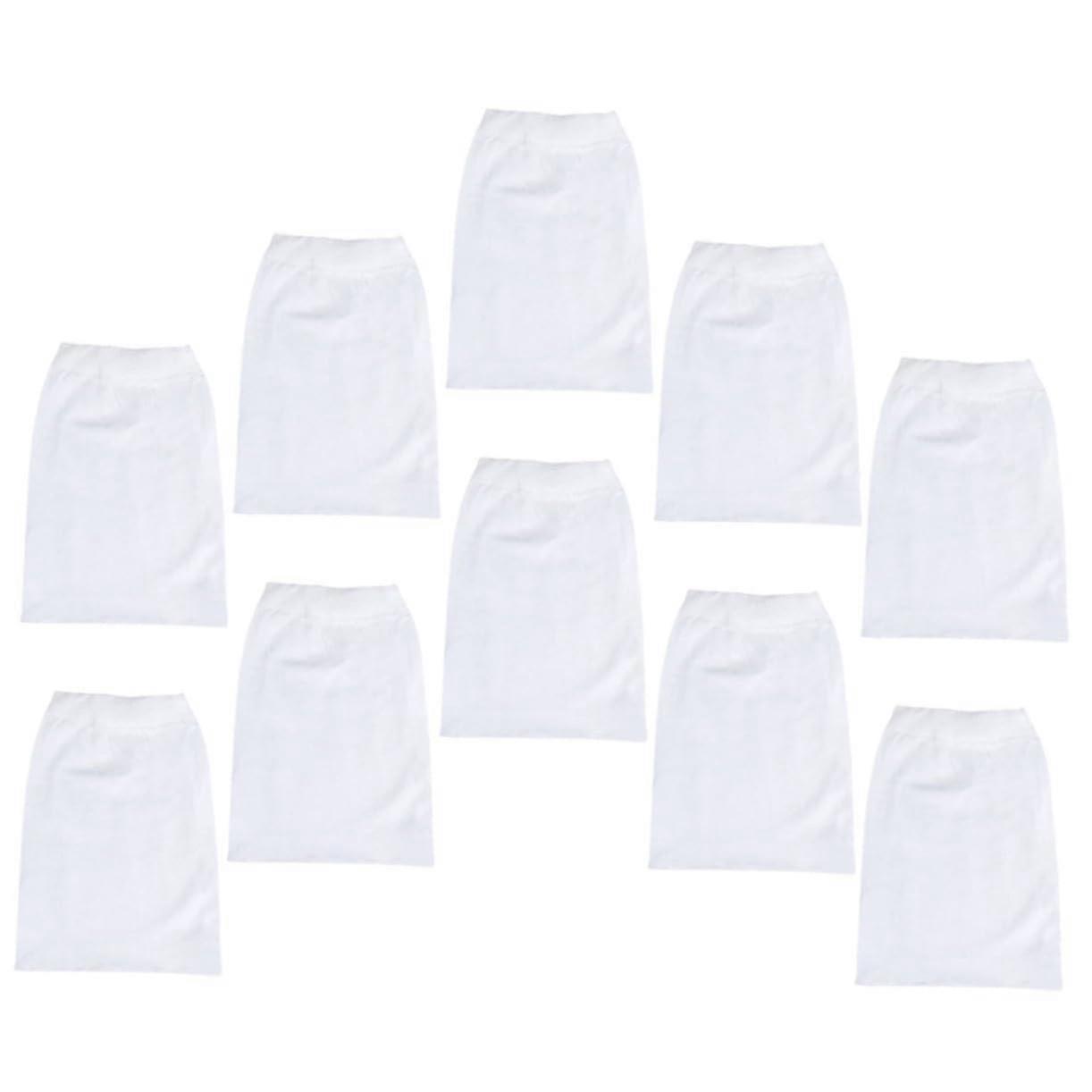 Swimming Pool Filter Basket Liner Skimmer Sock Pack of 10 Nylon Deep Cleaner Net with Tub Cover for Fine Cleaning