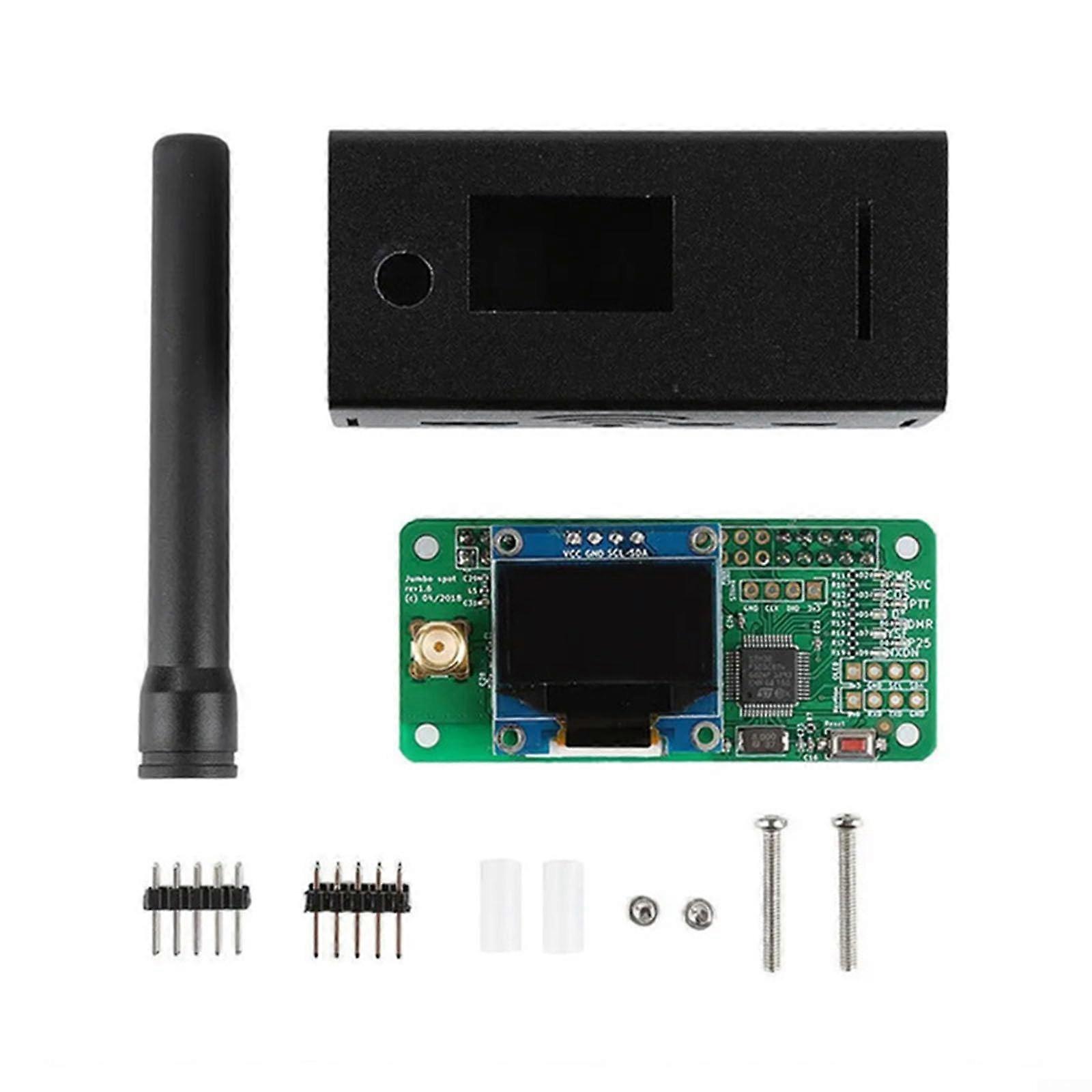 Single Hotspot Expansion Board Jumbo Spot UHF VHF MMDVM Hotspot for P25 DMR OLED Metal Housing Antenna
