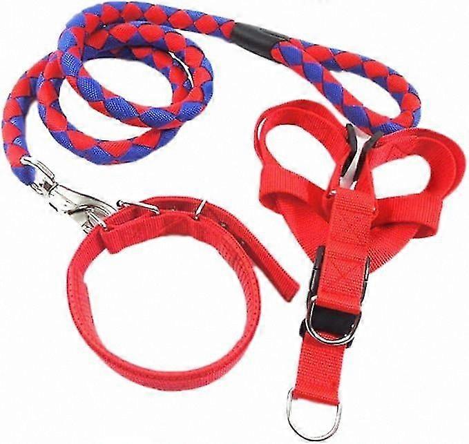 Adjustable Dog Leash and Collar Set with Harness for Small Medium Large Dogs Durable Nylon Pet Traction Rope Combo