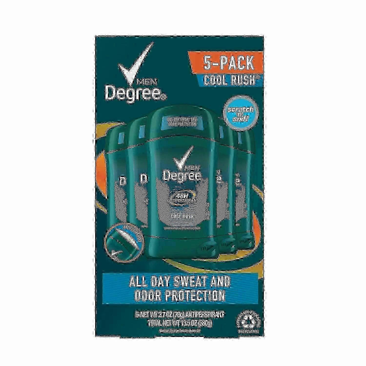 Degree Men Dry Protection Antiperspirant, Cool Rush, 5 Ea
