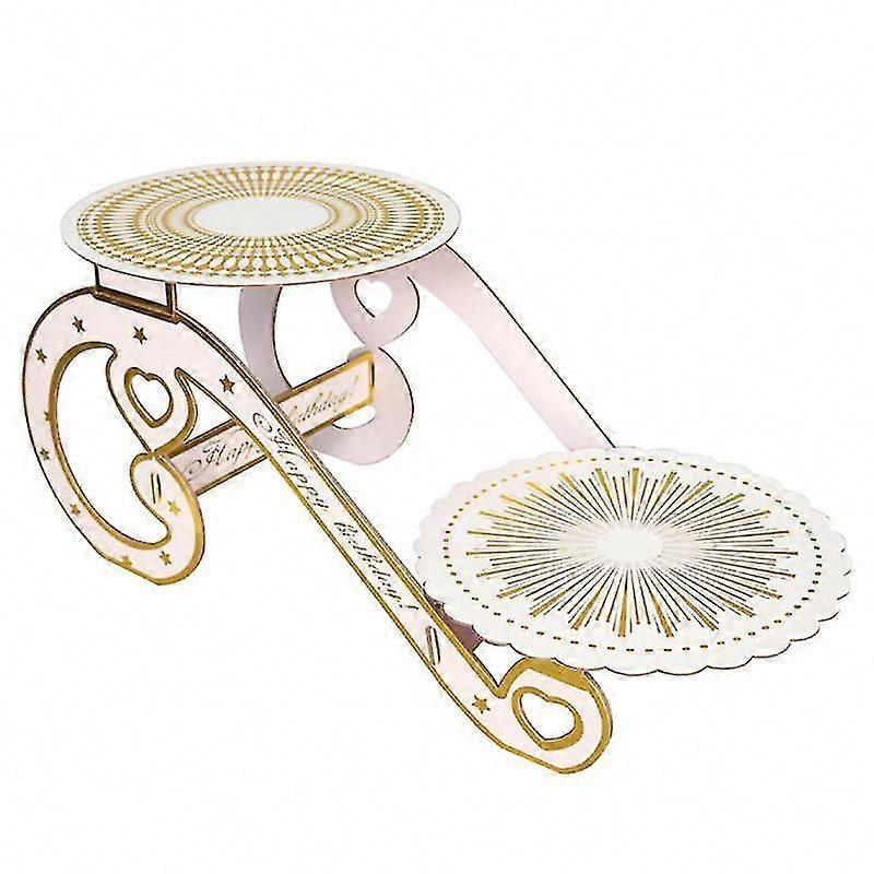 Gray Paperboard Display Stand for Cake Display