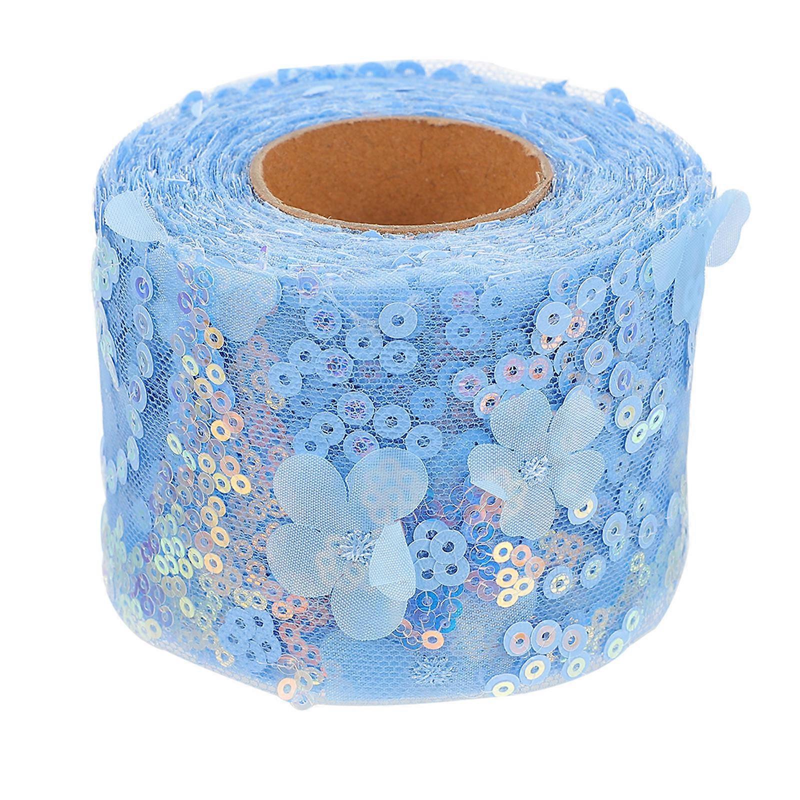 Gradient Polyester Ribbon Bowknot for Women Blue Embellishment Diy 1Pcs