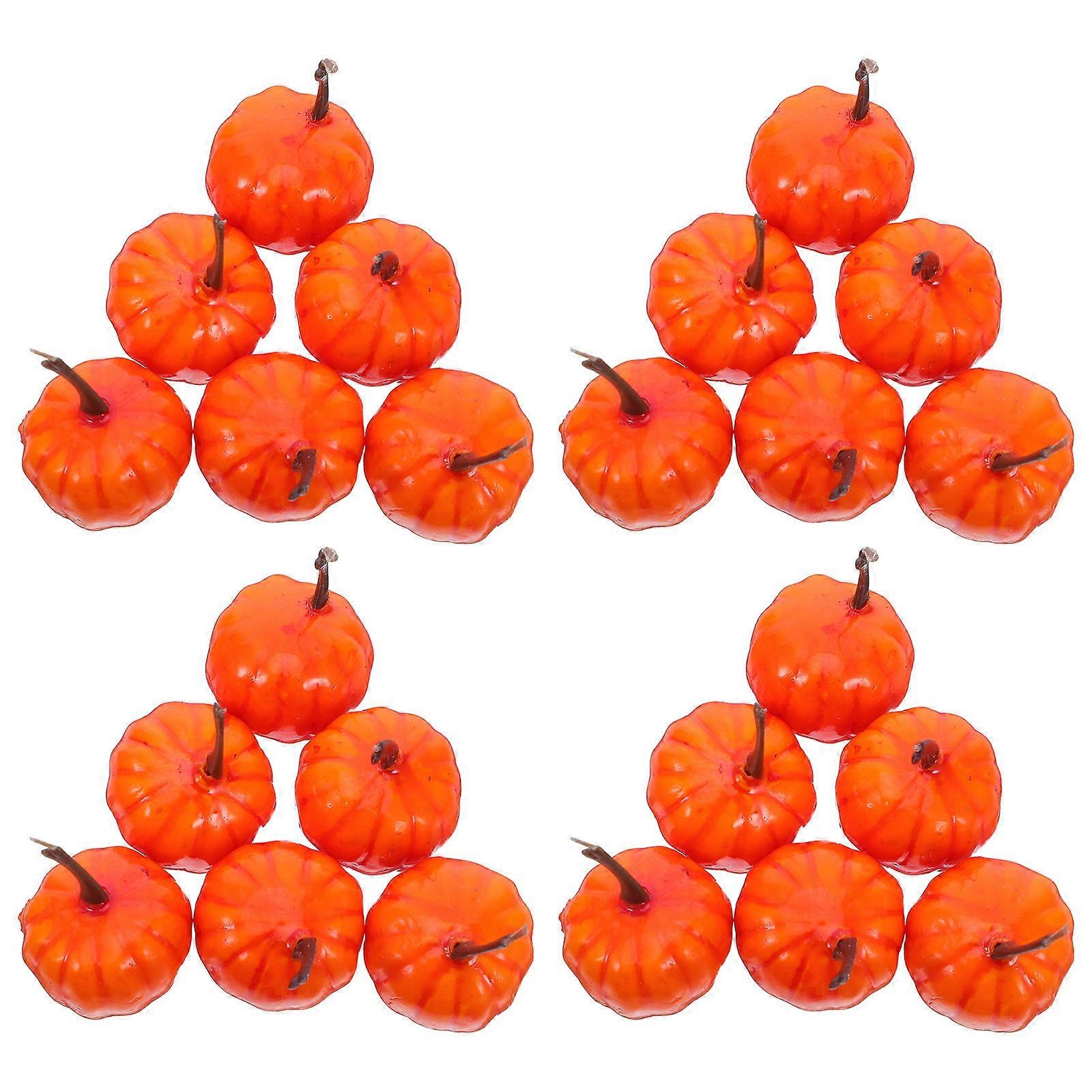 48pcs Mini Artificial Pumpkins Foam Simulation Fall Harvest Decor Halloween Thanksgiving Party Table Props