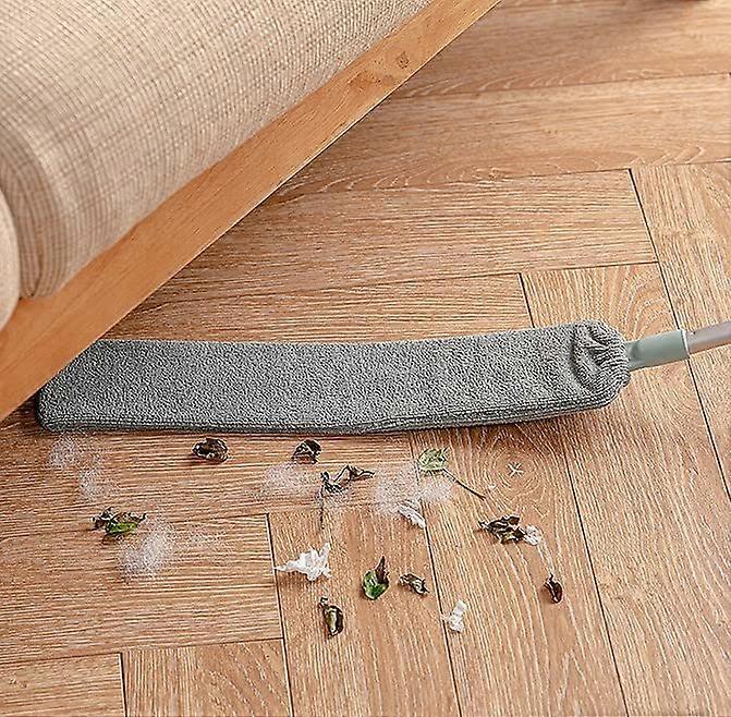 Under Appliance Microfiber Duster with Extendable Pole, Telescoping Gap Dust Brush, Long Flat Flexible Duster 4 Cloth Cover Ref: 3840