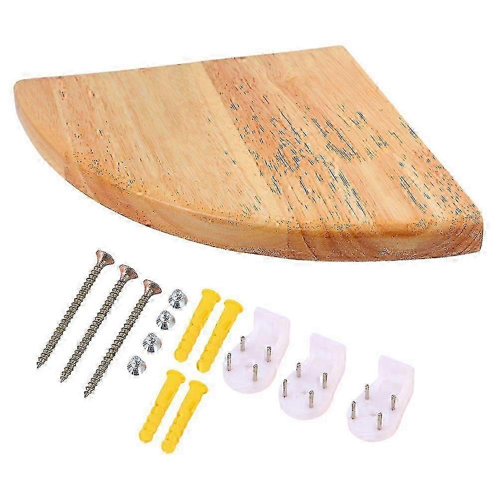 Πλωτό Γωνιακό Ράφι Τοίχου - Πολυλειτουργική Αποθήκη & Βάση Φυτών, 17x17x4 cm, Χακί Χρώμα