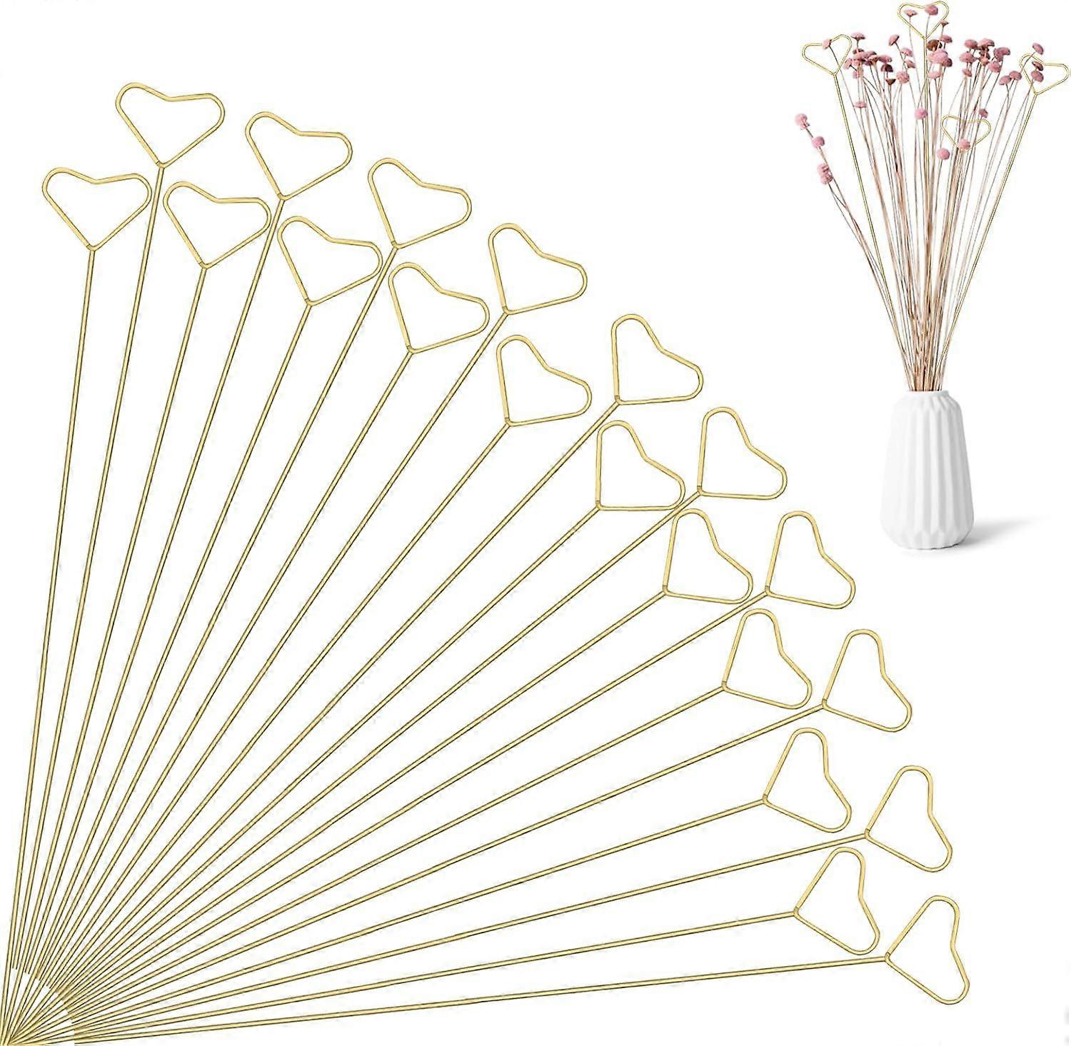 Floral Pick carte porte-carte 20 pièces centre de table, carte de lieu en or