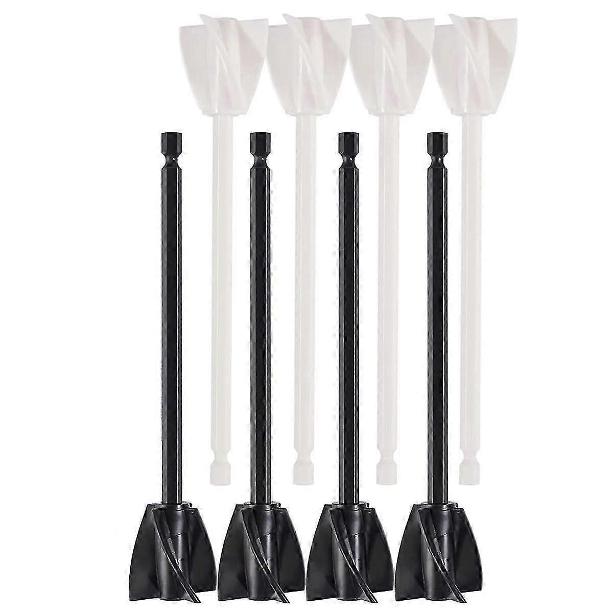 8PCS Paint Mixer Drill Attachment for Drill Attachment for Concrete Mixers Reusable, 1/4 Hex Shank