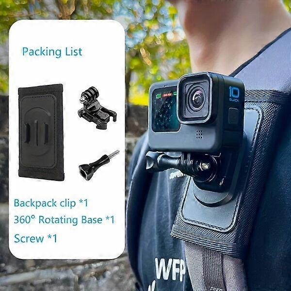 360-degree rotating clip-on backpack stand, multi-functional, stable and safe for shooting