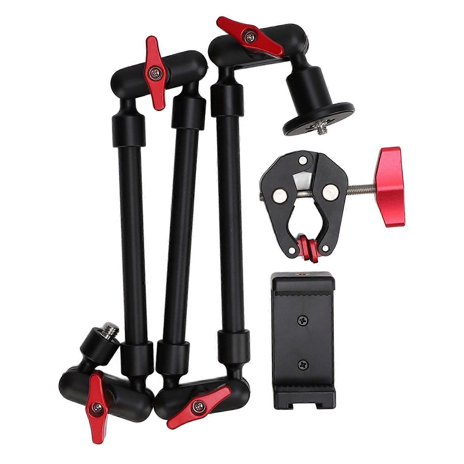 Desk Camera Mount Professional 360 Degree Adjustable Camera Clamp Mount with 1/4 Inch 3/8 Inch Thread for LED Light Camera Microphone Cell Phone 31 In