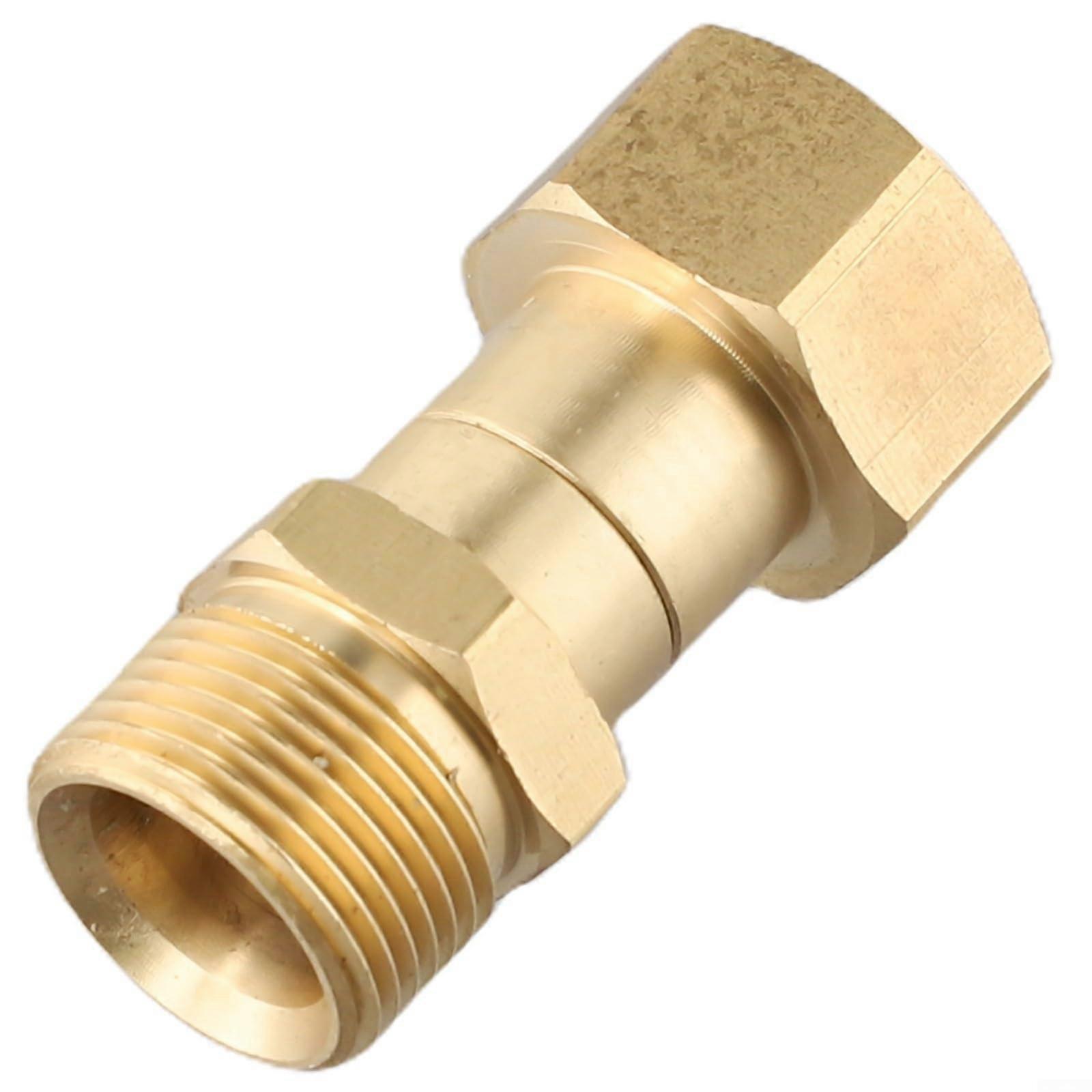 Sleek M22 14mm Threaded Brass Coupler for Kink Hoses, Durable Design, Optimal Performance, Compatible with Standard Hoses