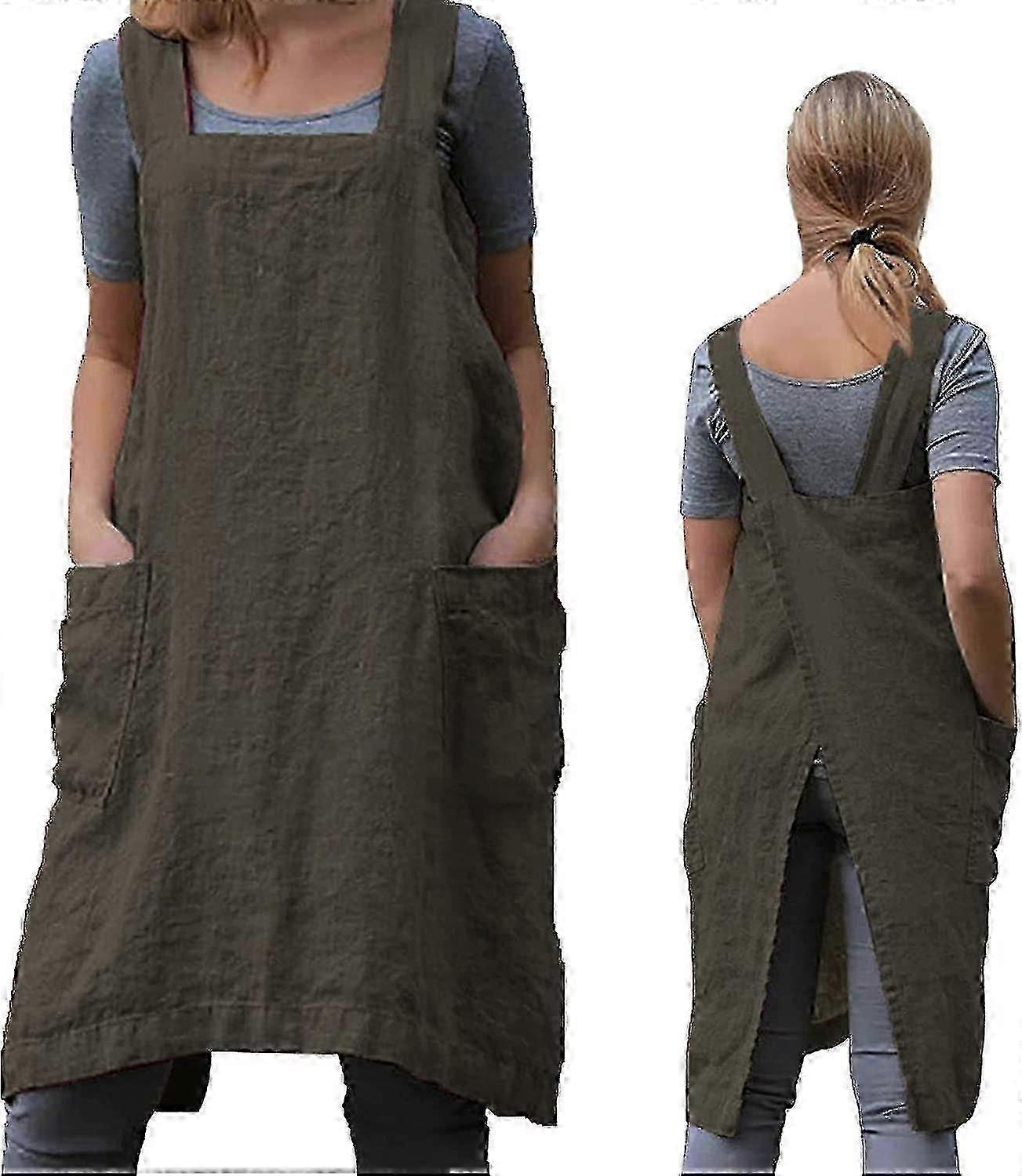 Kkbbma Tablier De Cuisine Résistant Aux Gouttes D'Eau En Coton Avec Poches, Noir Et Vendredi