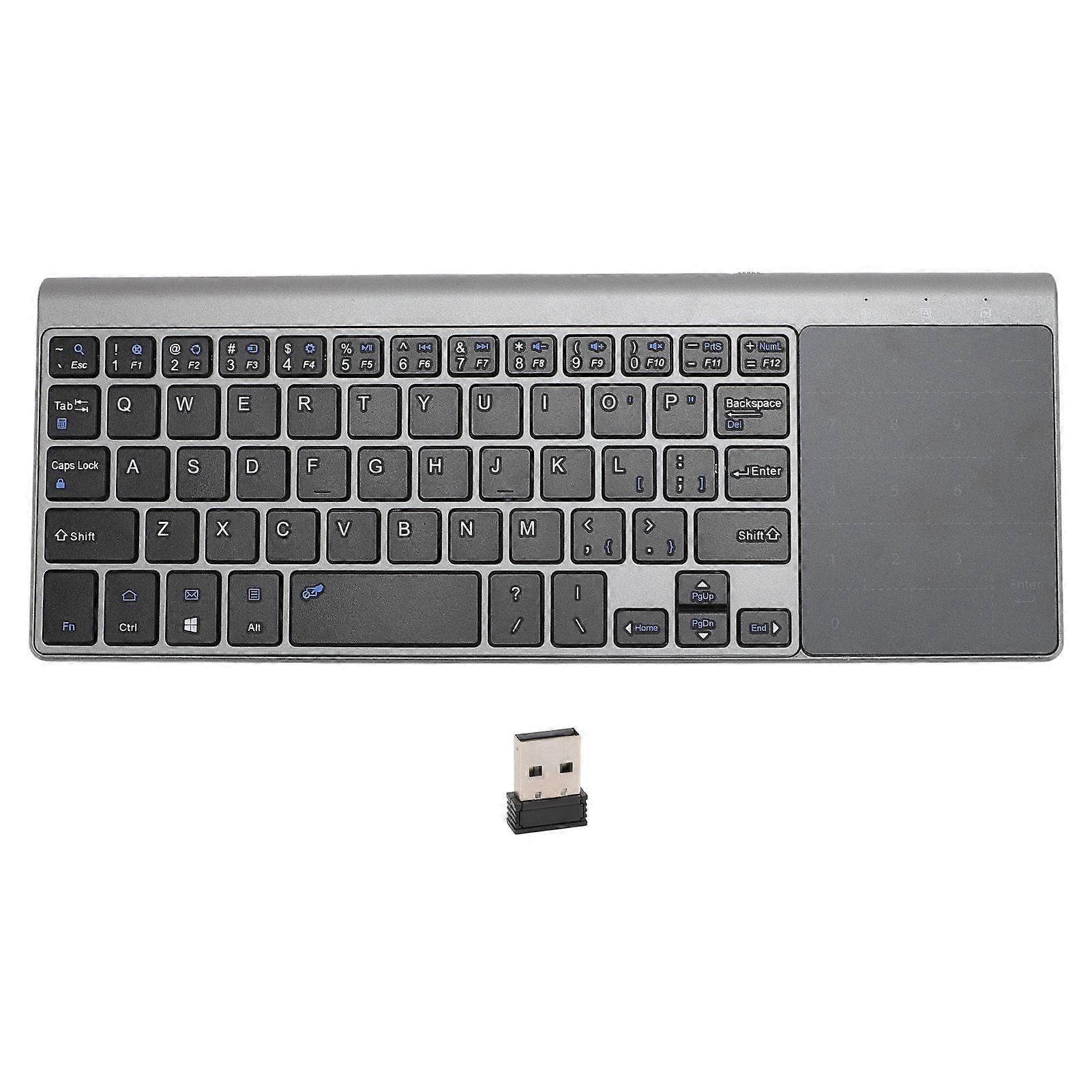 Mini Wireless Keyboard with Touchpad Super Thin Portable 2.4G Wireless Keyboard for Computer Laptop TV