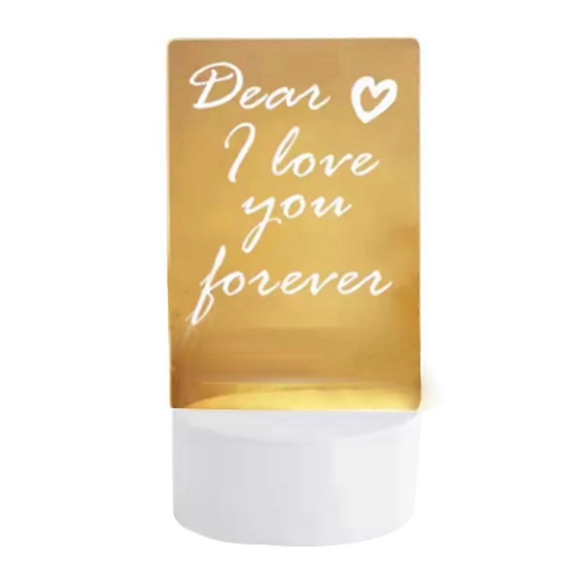 Diy Drawing Board LED Acrylic Message Board with Pen Erasable Children'S Drawing Letter Message Board Night Lamp
