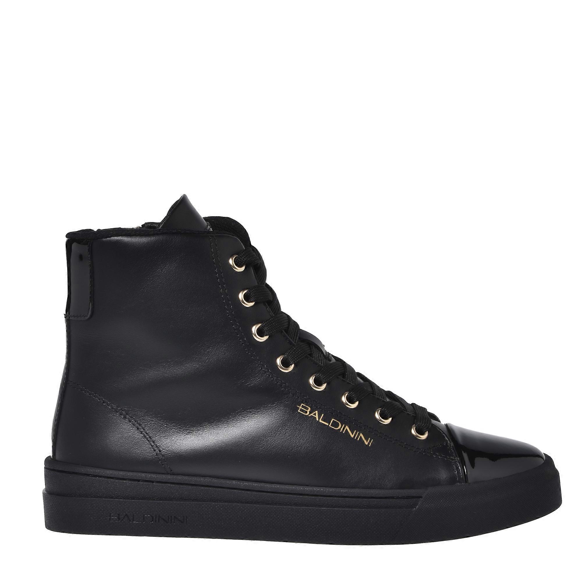 Baldinini - Black Patent Leather And Leather Trainers