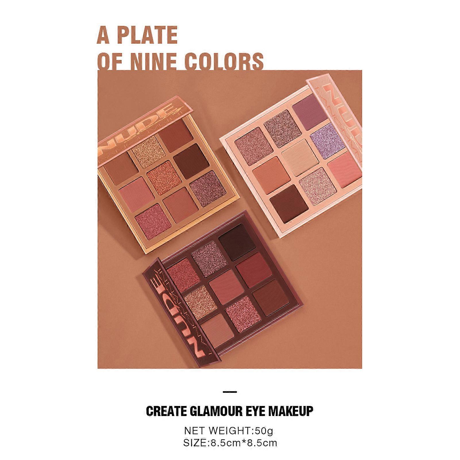 LANGMANNI Eyeshadow Palette 9-Color Fine Powder Matte Shimmer Eye Shadow Daily Makeup