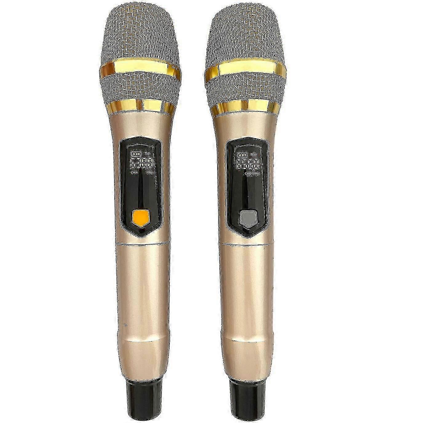 Dual Channel Wireless Microphone System - Profesjonelt UHF vokalmikrofon for PA / karaokeutstyr