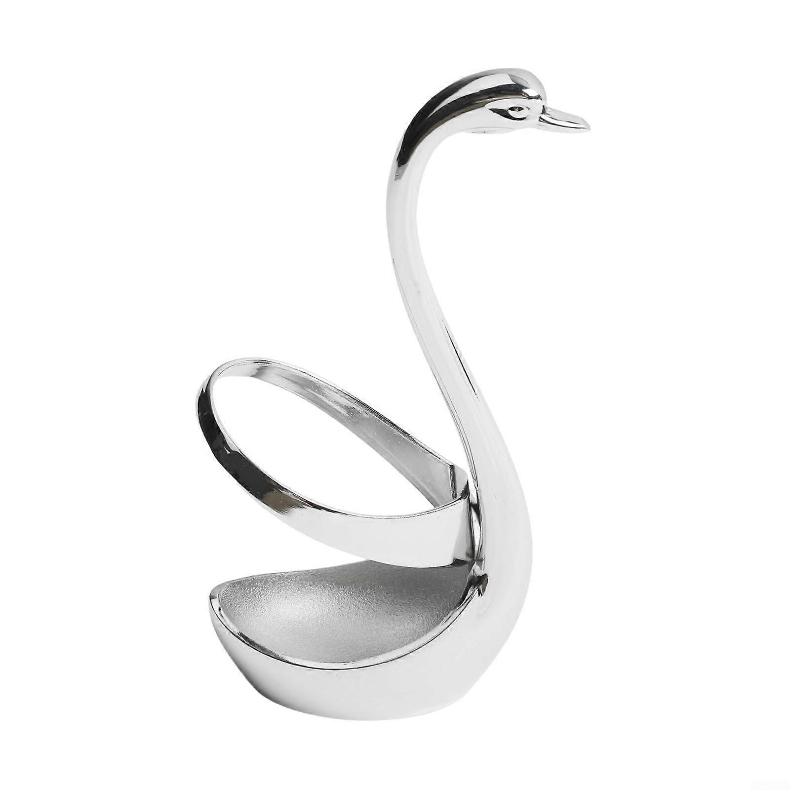 Swan Base Cutlery Organizer Silver Finish For Kitchen And Dining Table Setup, Countertop Storage