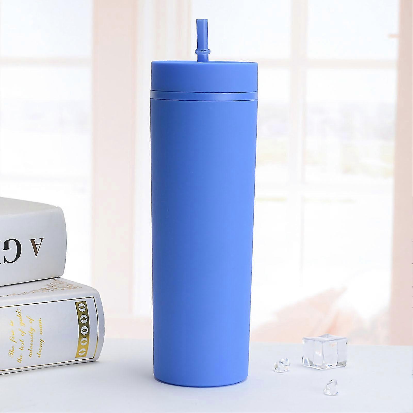 2025 Straw Cup Colorful Plastic Simple Style Comfortable Hand Feeling Large Capacity Drinking Straw Bottle