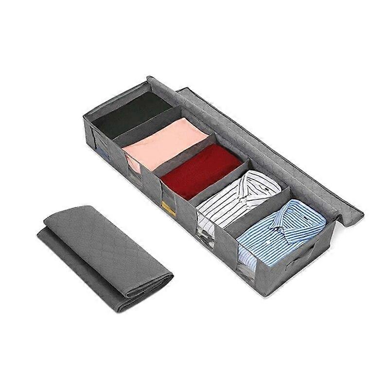 1Pcs Container Clothes Organizer Foldable 5 Sections & Clear Window|Foldable Storage Bags