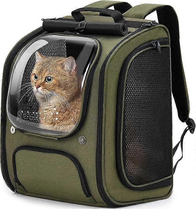 Cat Backpack Carrier, Large Space Cat Bubble Backpack, Breathable Cat Carrier, Shaded Dog Backpack Carrier, Ergonomic 3D Design for Travel, Hiking, Su