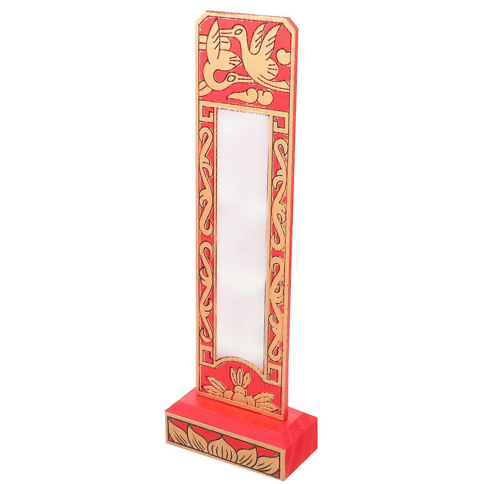 Wooden Tablet Frame Memorial Temple Blank Plate for Home Use