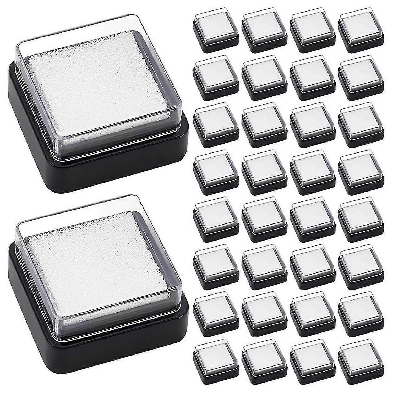30PCS Empty Blank Ink Pad No Ink Mini Thumbprint Sponge Ink Stamp Pad