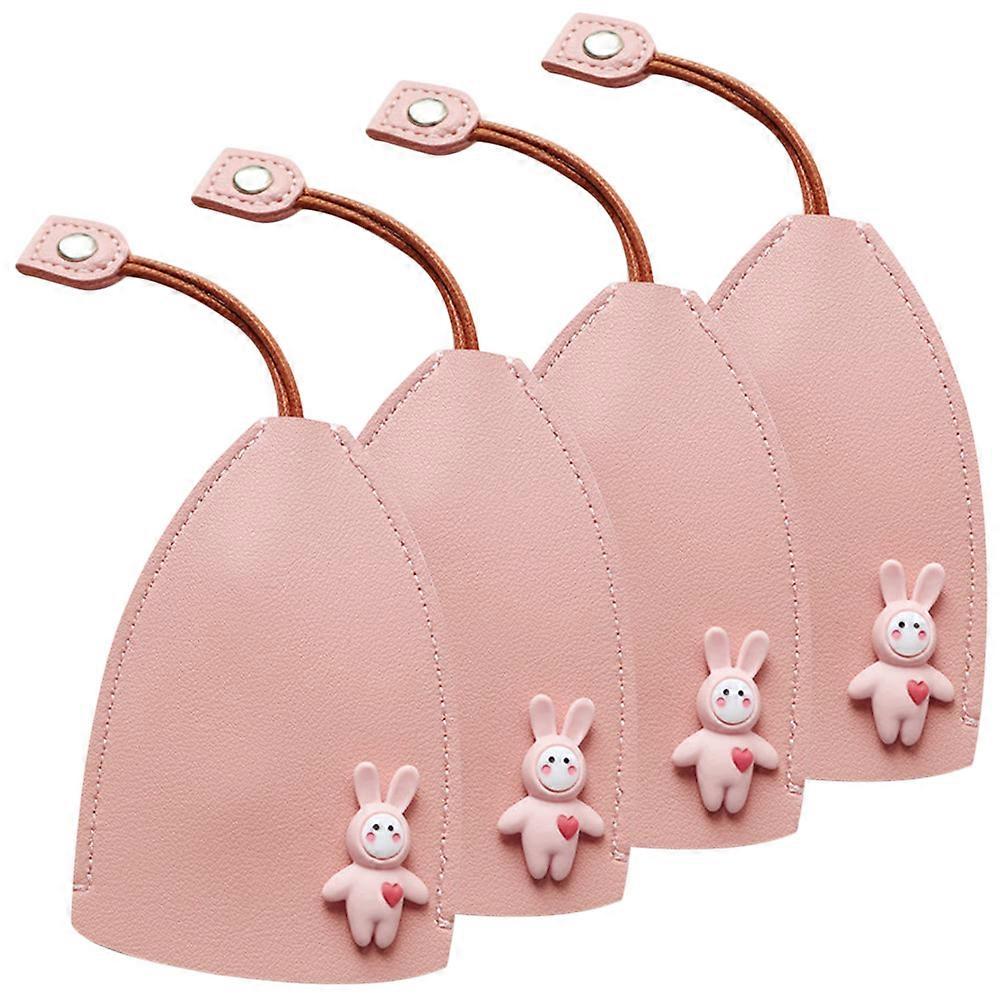 Car Key Case Key Fob Cover for Storage Use 4Pcs Pink Set