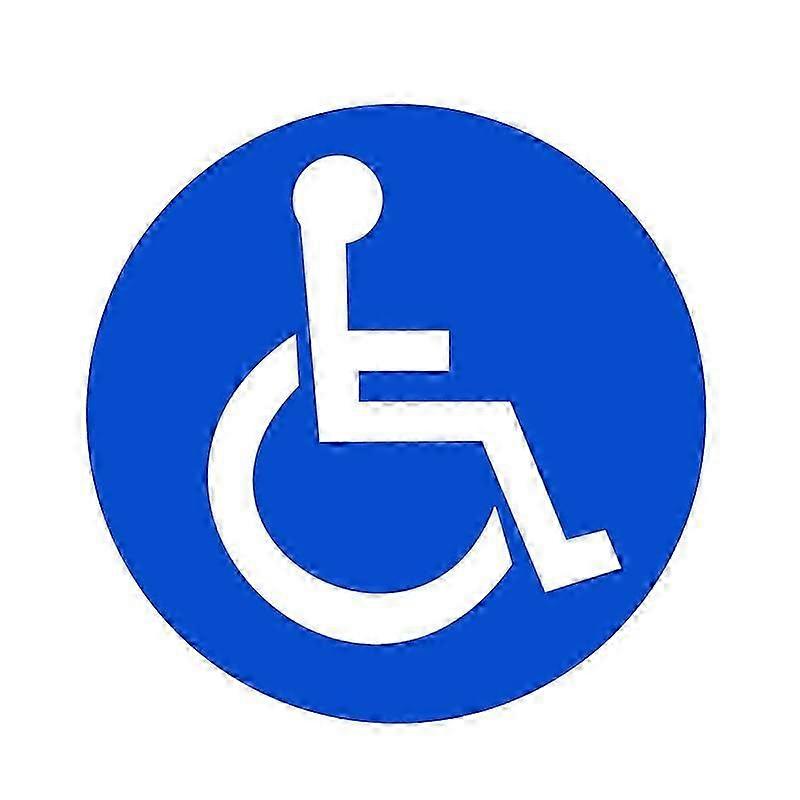13cm*13cm 1 Pcs Car Window Disabled Wheelchair Handicap Round Car Window Reflective Decals Decoration Pvc Fashion Car Sticker