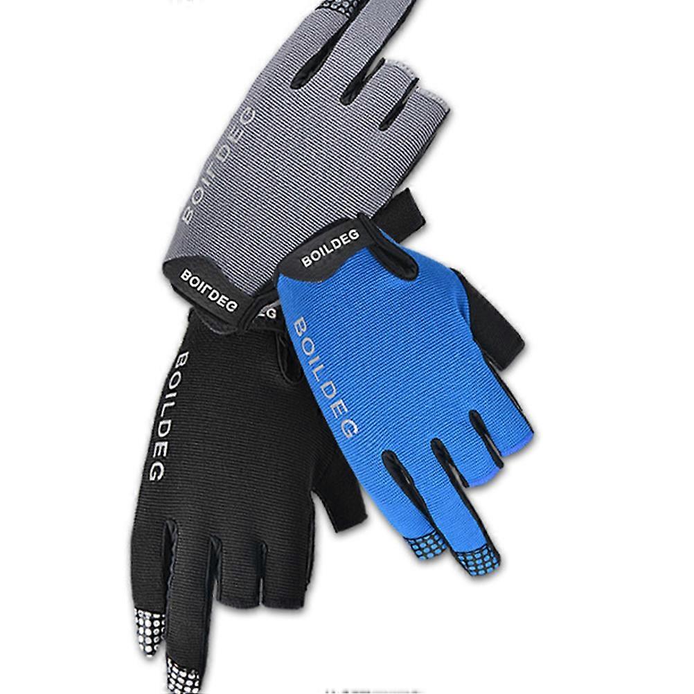 Professional Reflective Fishing Gloves 1 Pair Ideal For Rowing And Sailing Black Anti Skid Material