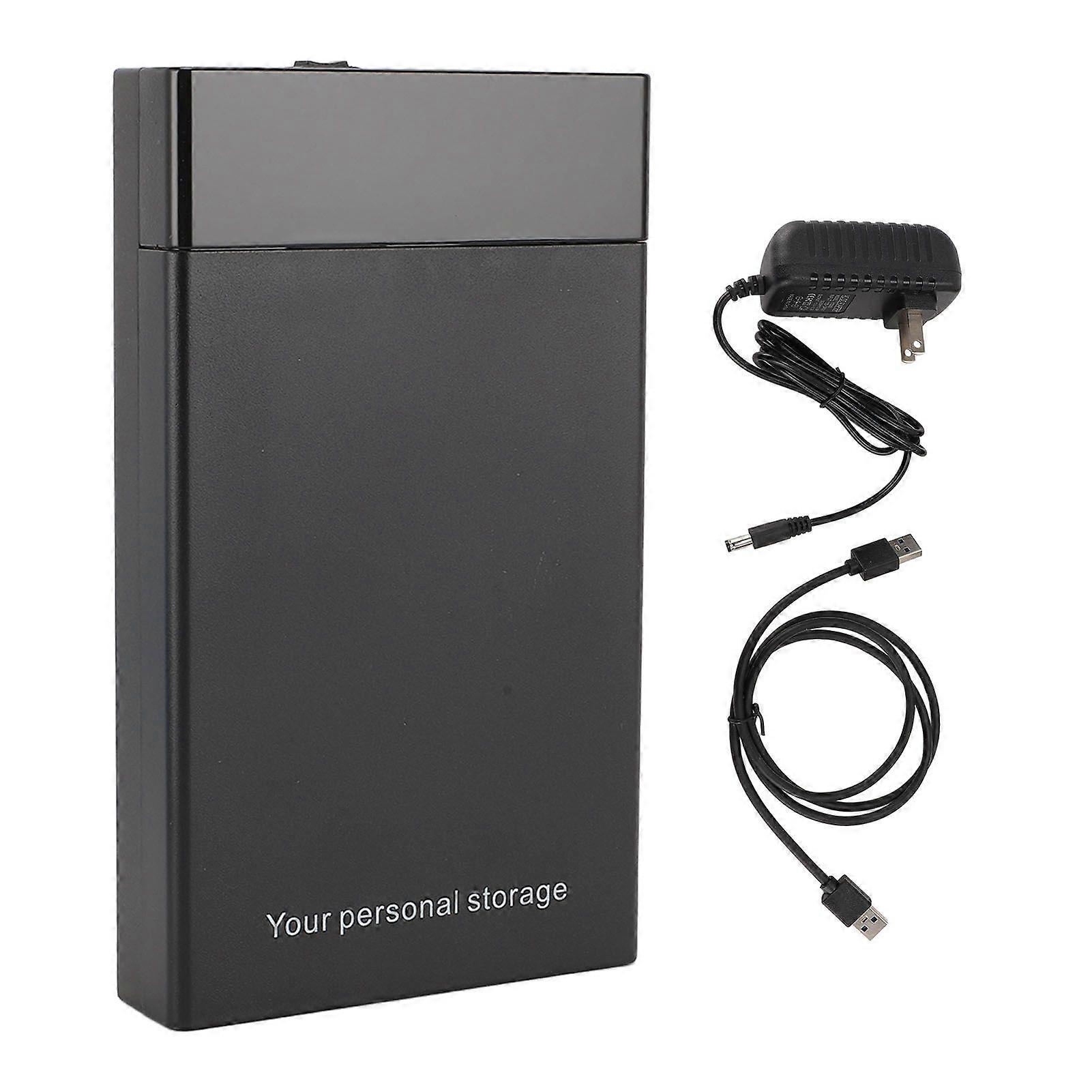 Hard Drive Enclosure 16TB 5Gbps USB3.0 Plug and Play External Hard Drive Enclosure for 2.5 3.5 Inch HDD SSD US Plug AC 100 to 240V  (Not Inclube Hard 