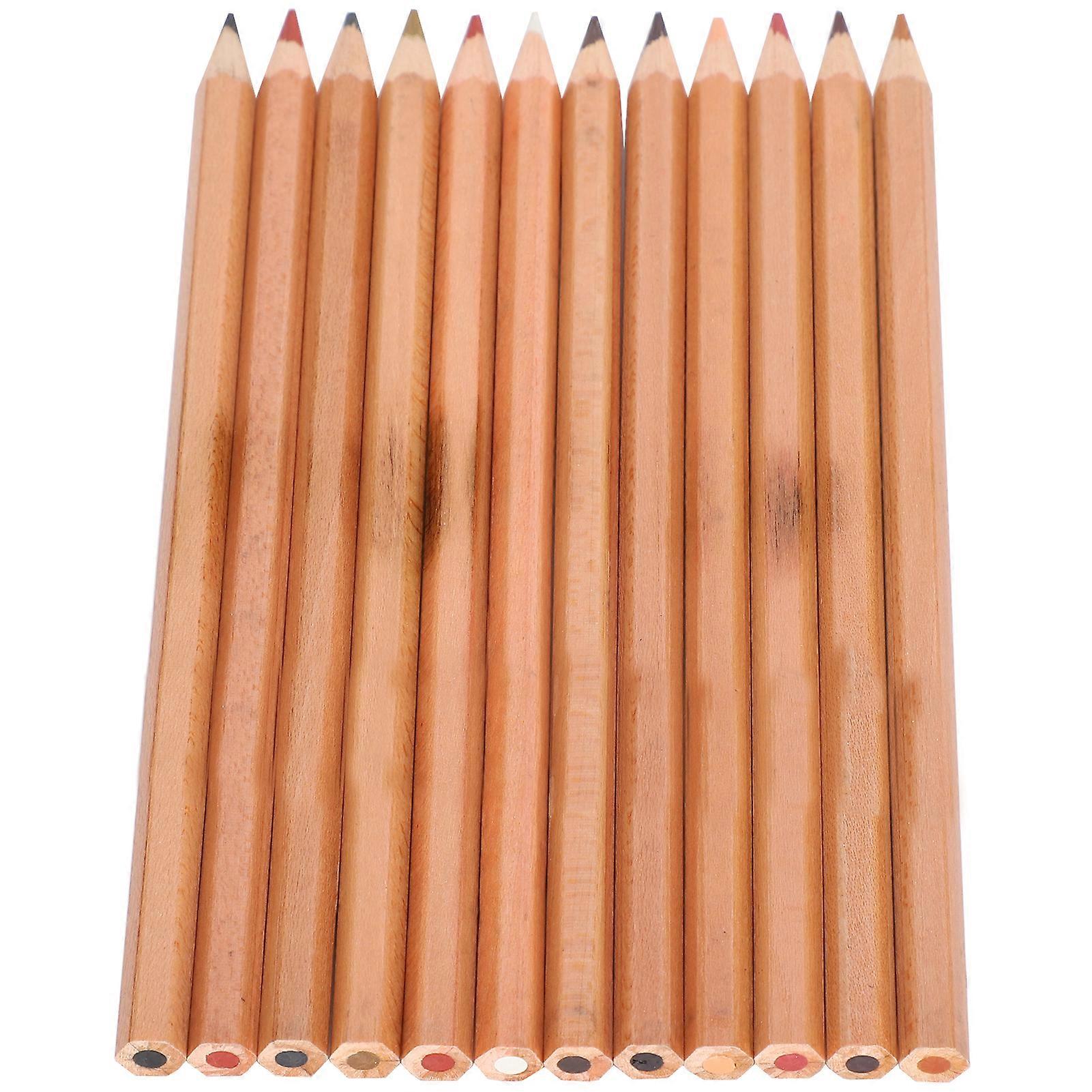 12 Farben Holz Buntstifte Set Malerei Zeichnung Kunstbedarf für Schüler Schreibwaren