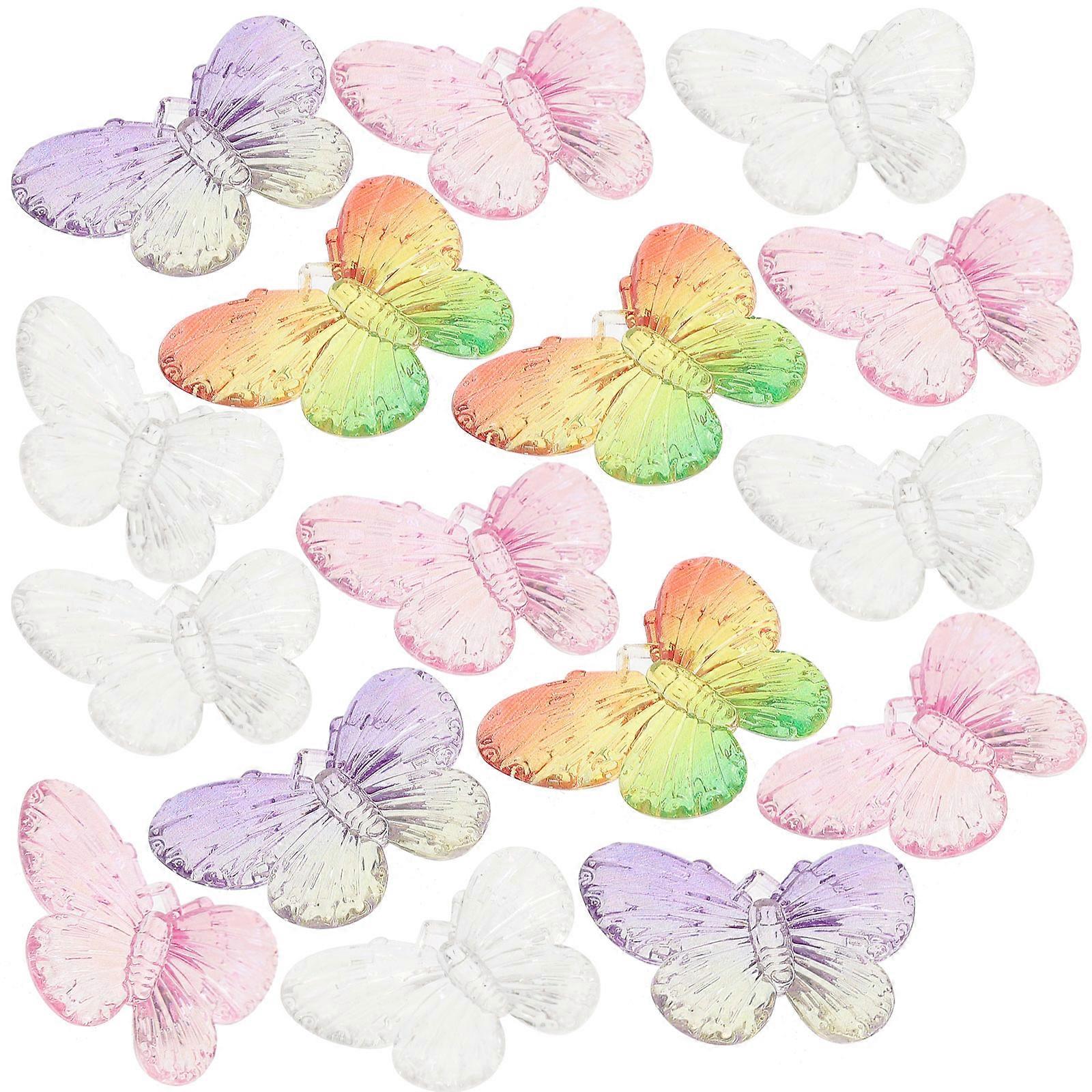 Butterfly Hanging Decors Butterfly Flatback for Decor 120Pcs DIY Resin Charms