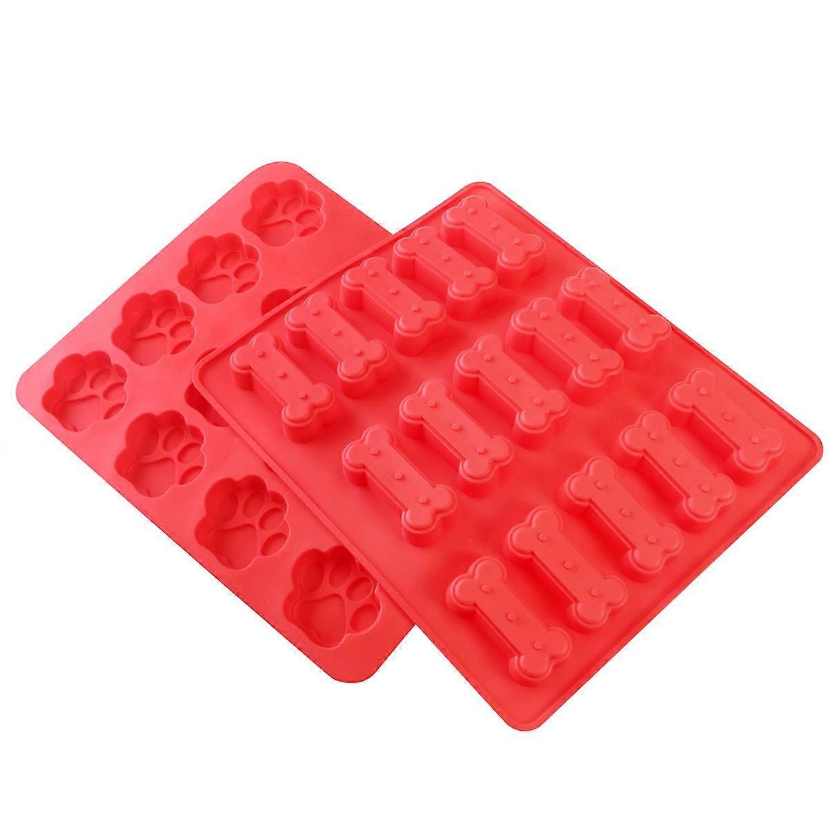 Dog Bone Cake Molding Silicone for Baking Use with 2Pcs Non Stick Molds